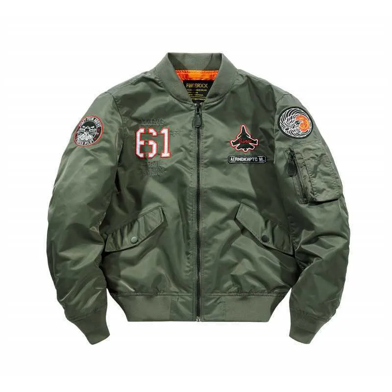 Herren Kurz geschnittene Flight-Bomberjacke mit Emblem‑Patch, Ärmel‑Utility‑Tasche und kontrastierendem Innenfutter Nord Taschen