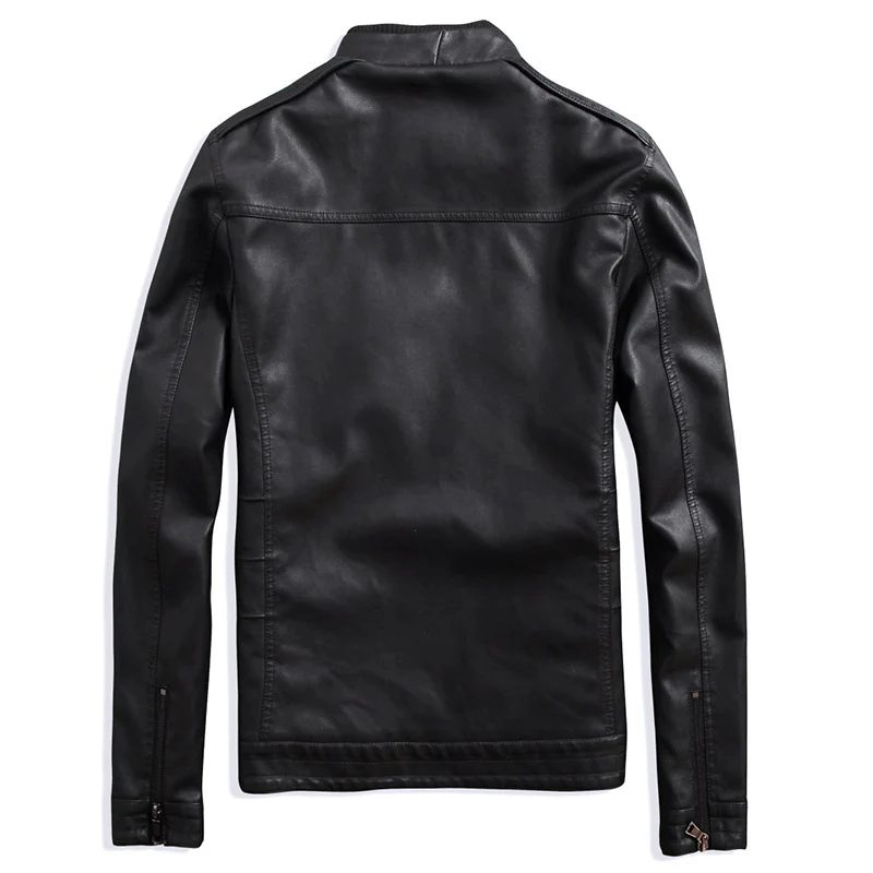 Herren Kunstlederblouson mit wärmender Teddyfleece-Innenlage und Stehkragen Nord Taschen