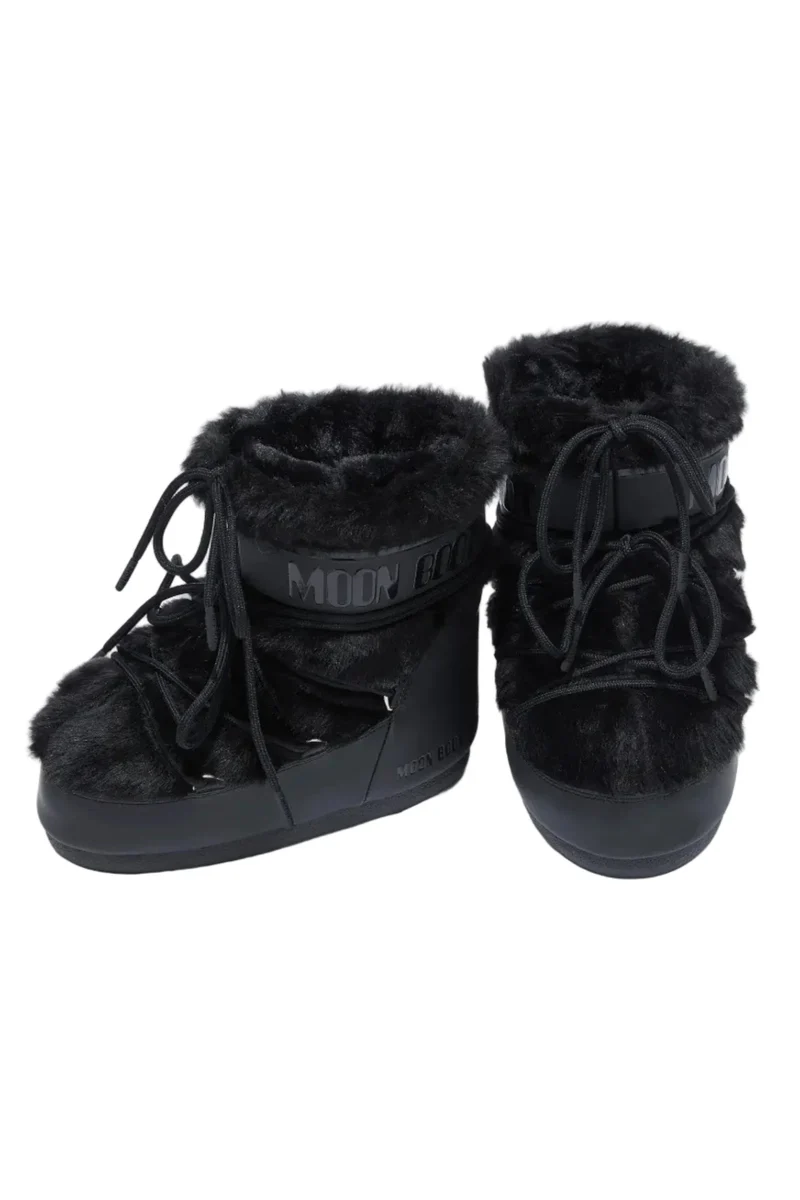 Moon Boot - Mb Icon Low Faux Fur Jr 80d1409390 - N001black