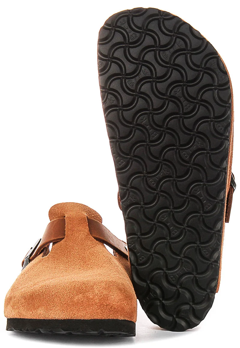 Birkenstock Boston Bs In Cognac | Regular Fity