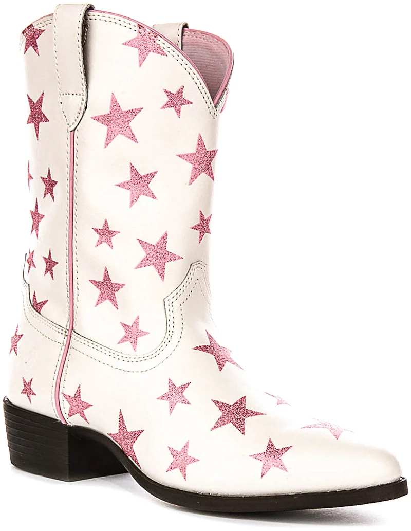 Ariat Palmer In White Pink For Juniors