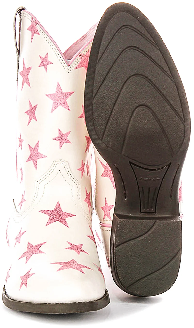 Ariat Palmer In White Pink For Juniors