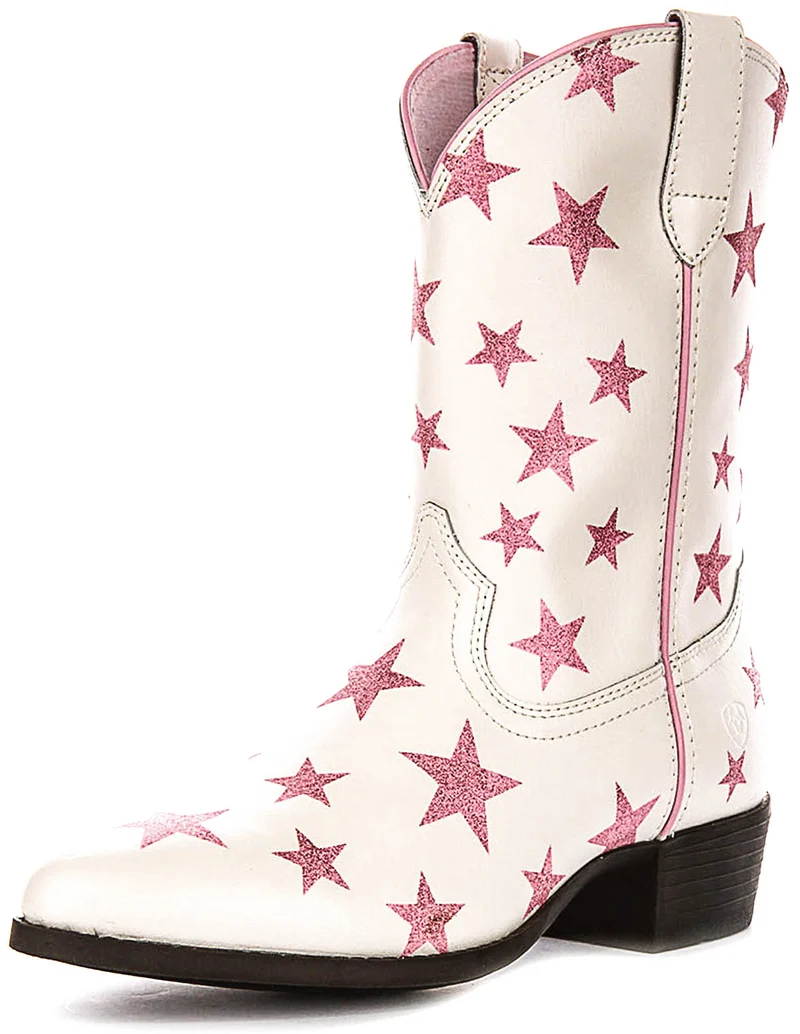 Ariat Palmer In White Pink For Juniors