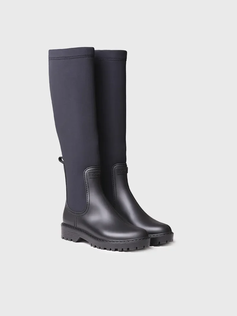 Bota alta de agua para mujer en goma y licra | CARDIFF