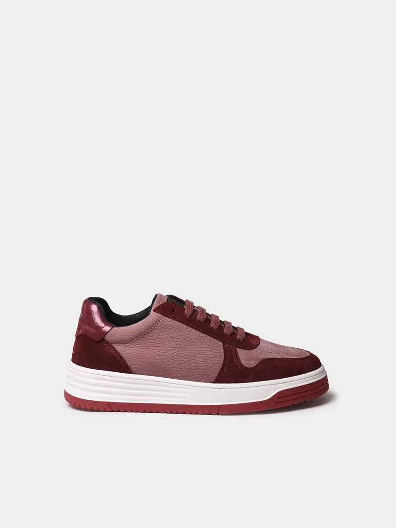 Sneakers en nobuk y serraje para mujer | AINA