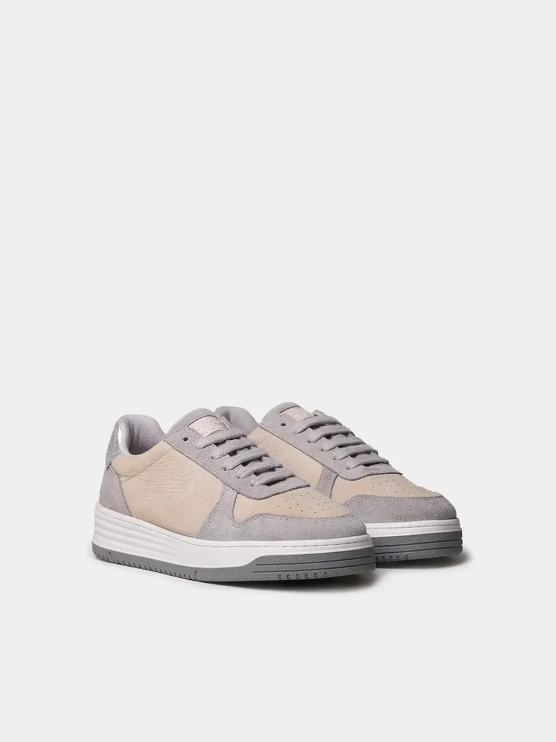Sneakers en nobuk y serraje para mujer | AINA
