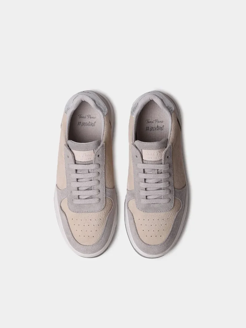 Sneakers en nobuk y serraje para mujer | AINA
