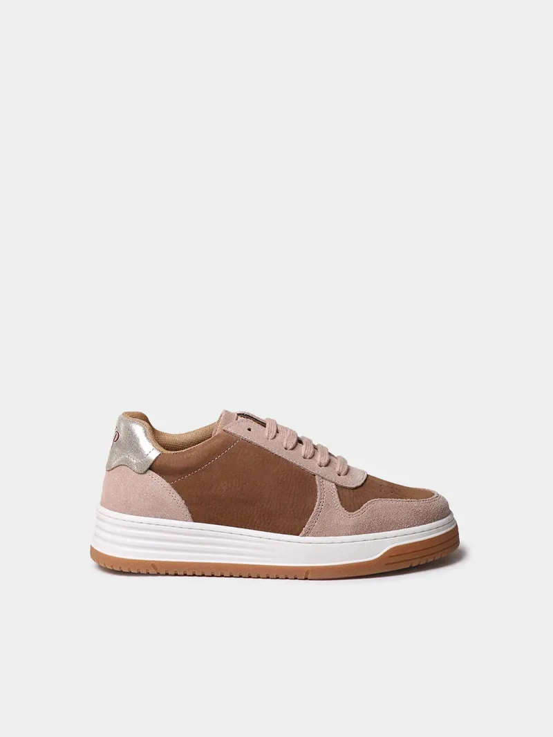 Sneakers en nobuk y serraje para mujer | AINA