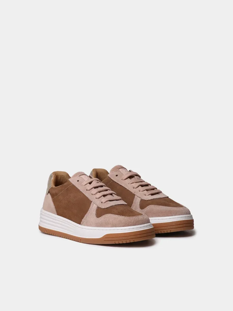 Sneakers en nobuk y serraje para mujer | AINA