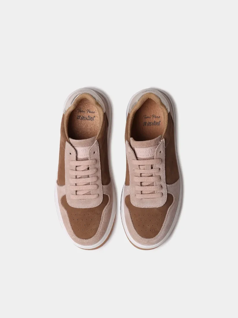 Sneakers en nobuk y serraje para mujer | AINA