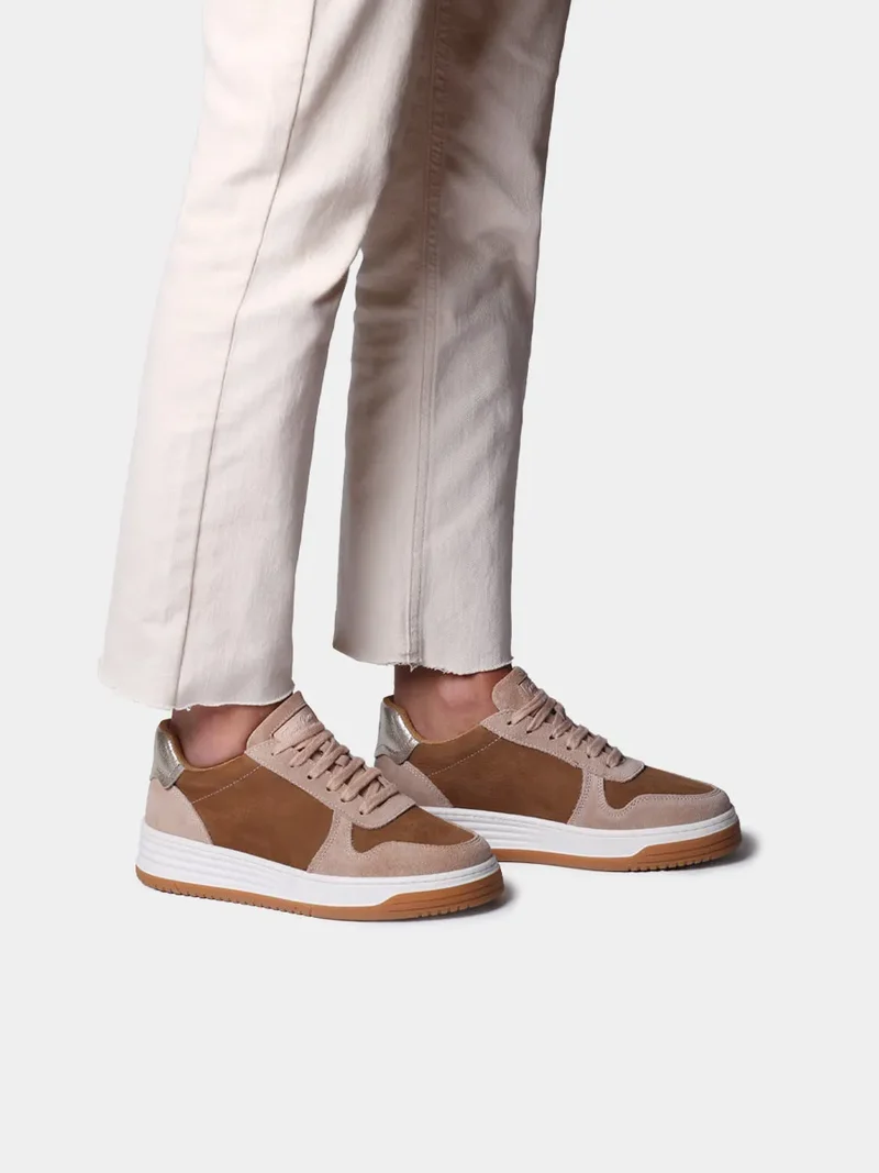 Sneakers en nobuk y serraje para mujer | AINA