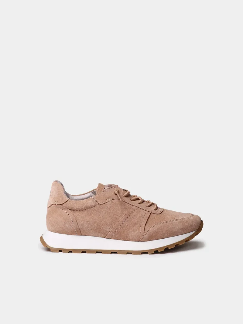 Zapatillas deportivas en serraje con cordones para mujer | ANNA