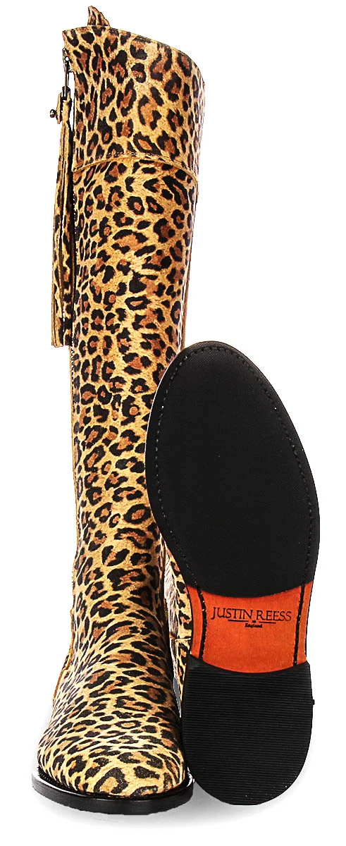 Justinreess England Valentina Slim In Leopard For Women