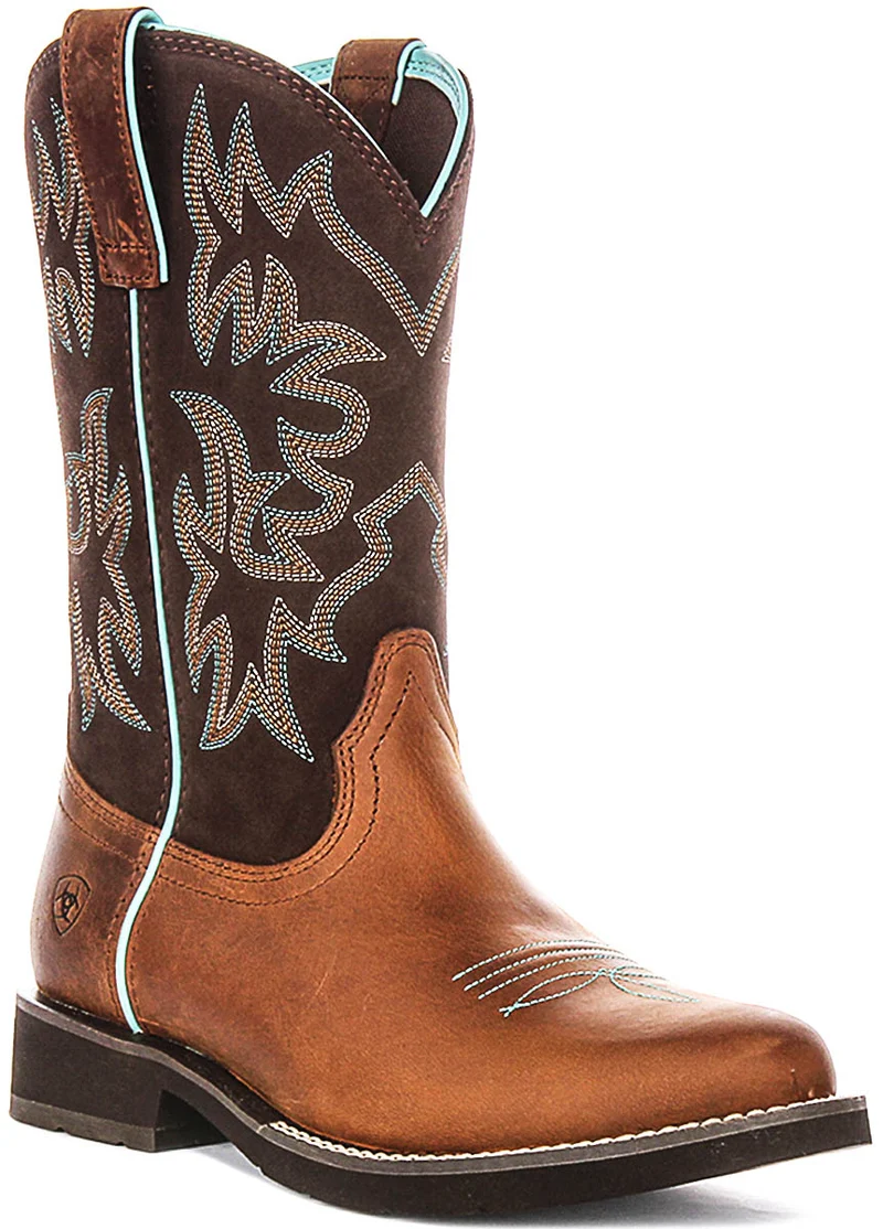 Ariat Delilah Round Toe In Tan Brown For Women
