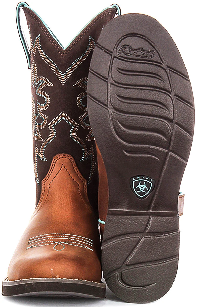 Ariat Delilah Round Toe In Tan Brown For Women