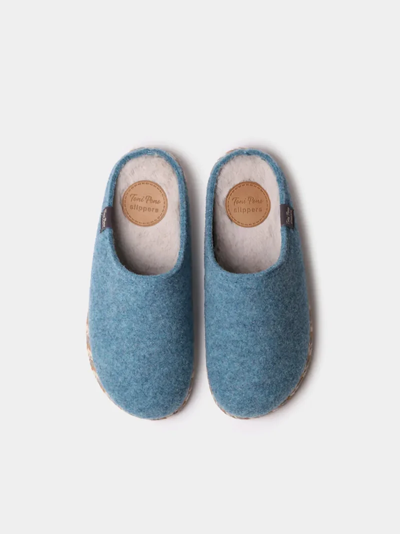 Slippers abiertas para mujer en fieltro | DELI-FP