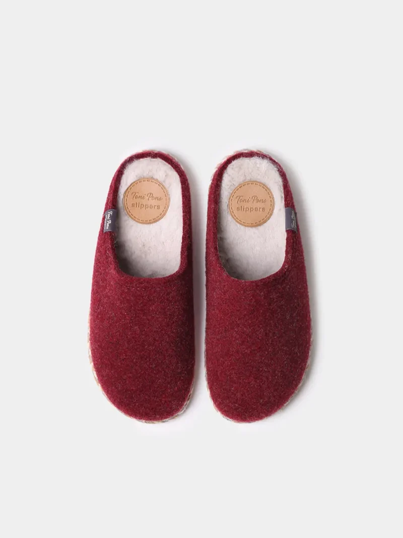Slippers abiertas para mujer en fieltro | DELI-FP