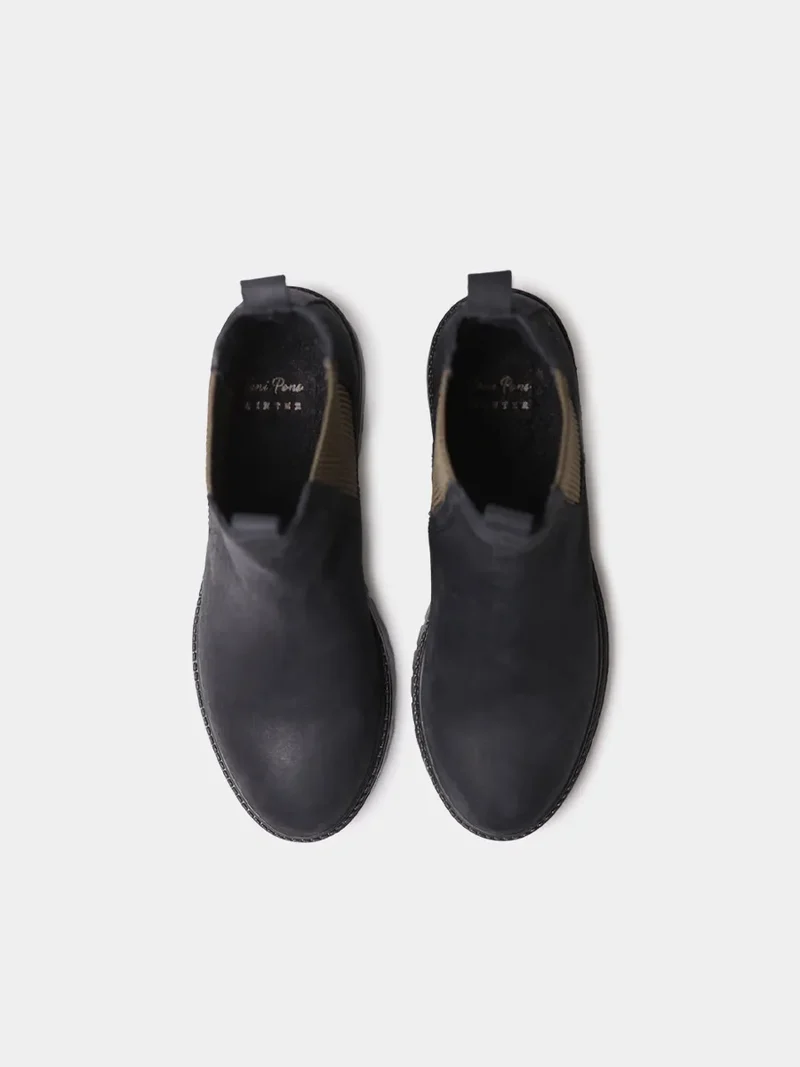 Botines de mujer en piel con elásticos laterales | CARLA-NC