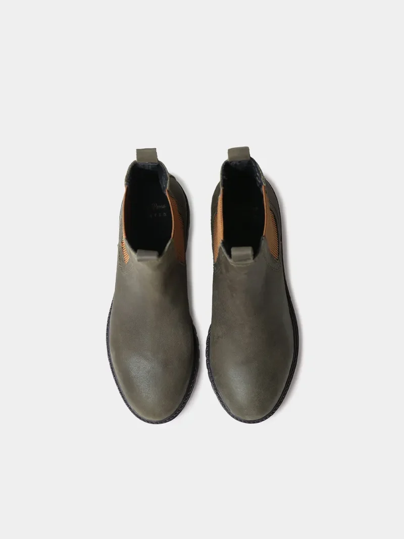 Botines de mujer en piel con elásticos laterales | CARLA-NC