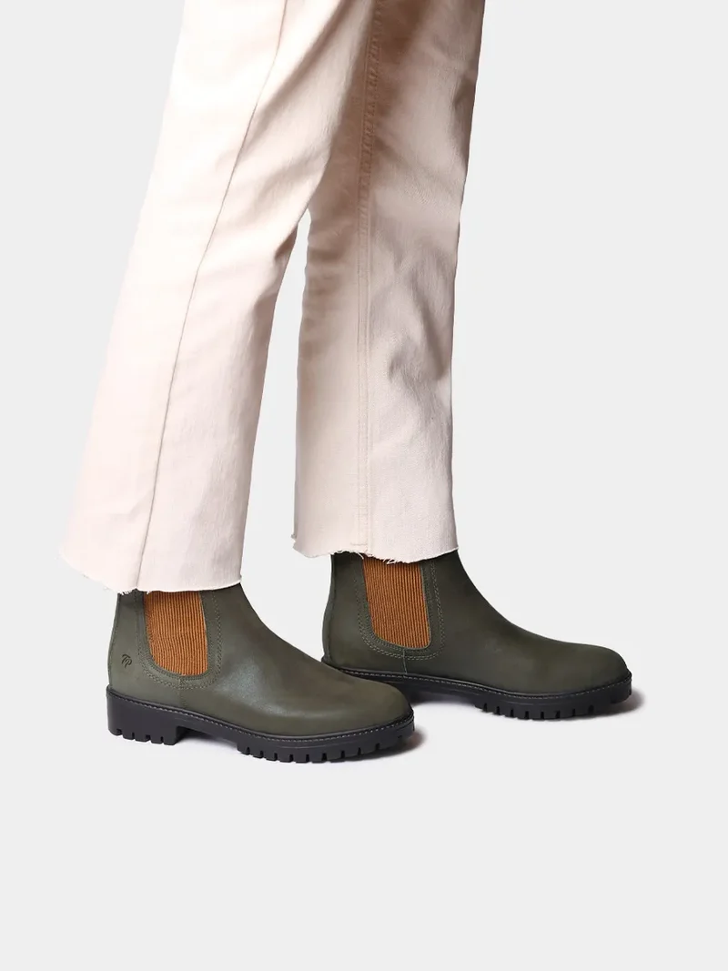 Botines de mujer en piel con elásticos laterales | CARLA-NC