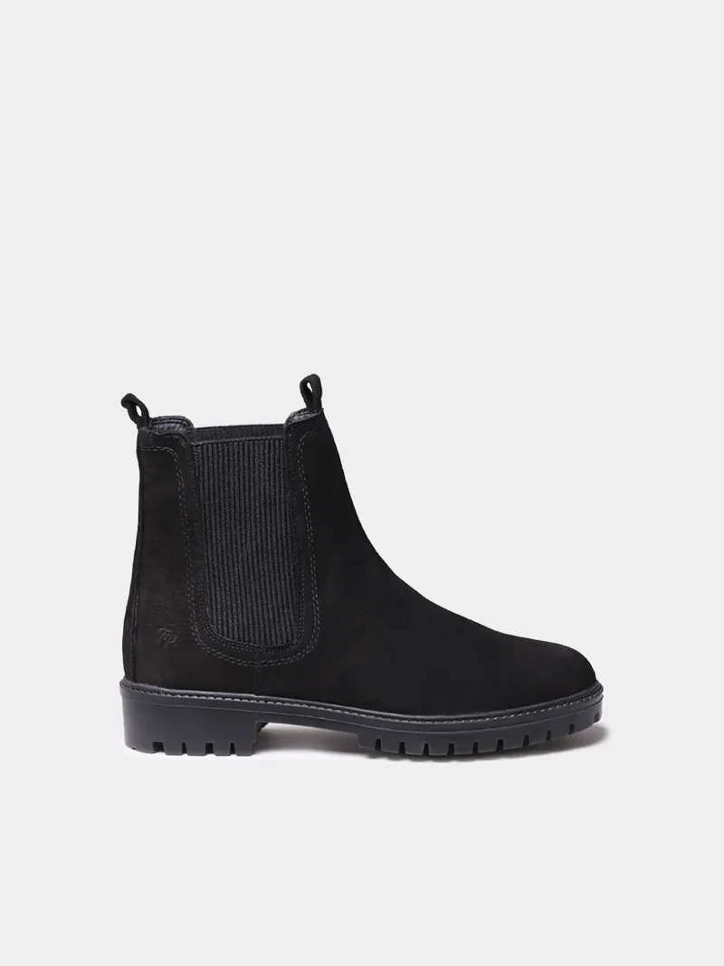 Botines de mujer en piel con elásticos laterales | CARLA-NL