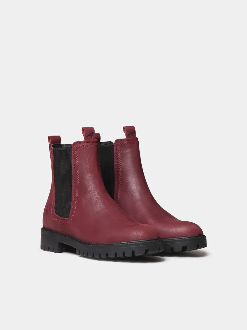 Botines de mujer en piel con elásticos laterales | CARLA-NL