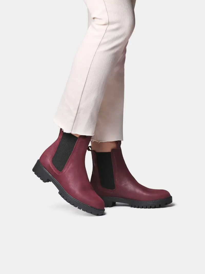 Botines de mujer en piel con elásticos laterales | CARLA-NL