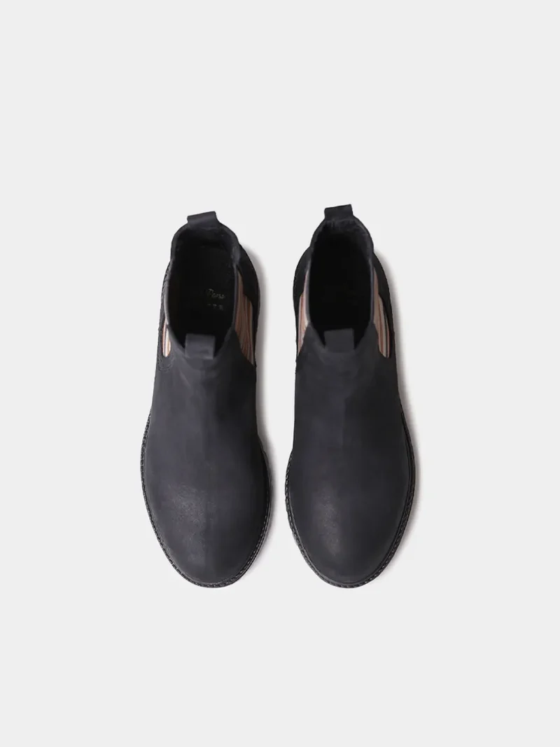 Botines de mujer en piel con elásticos a rayas | CARLA-NR