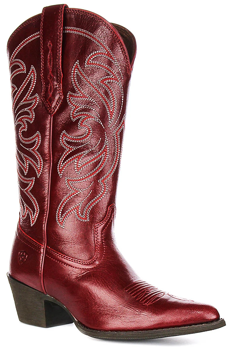 Ariat Heritage J Toe In Burgundy For Women