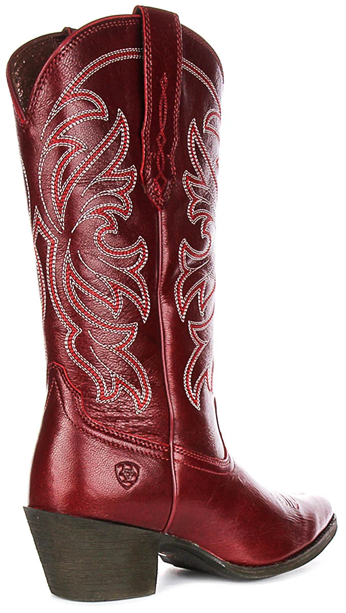 Ariat Heritage J Toe In Burgundy For Women