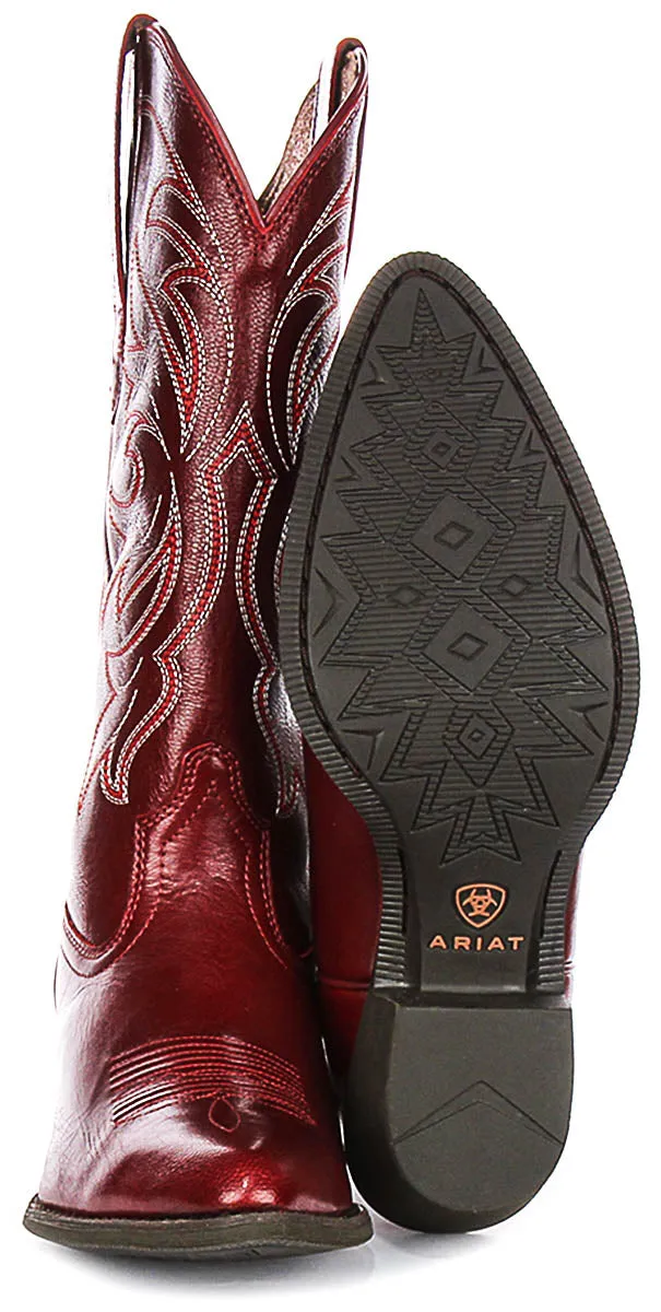 Ariat Heritage J Toe In Burgundy For Women