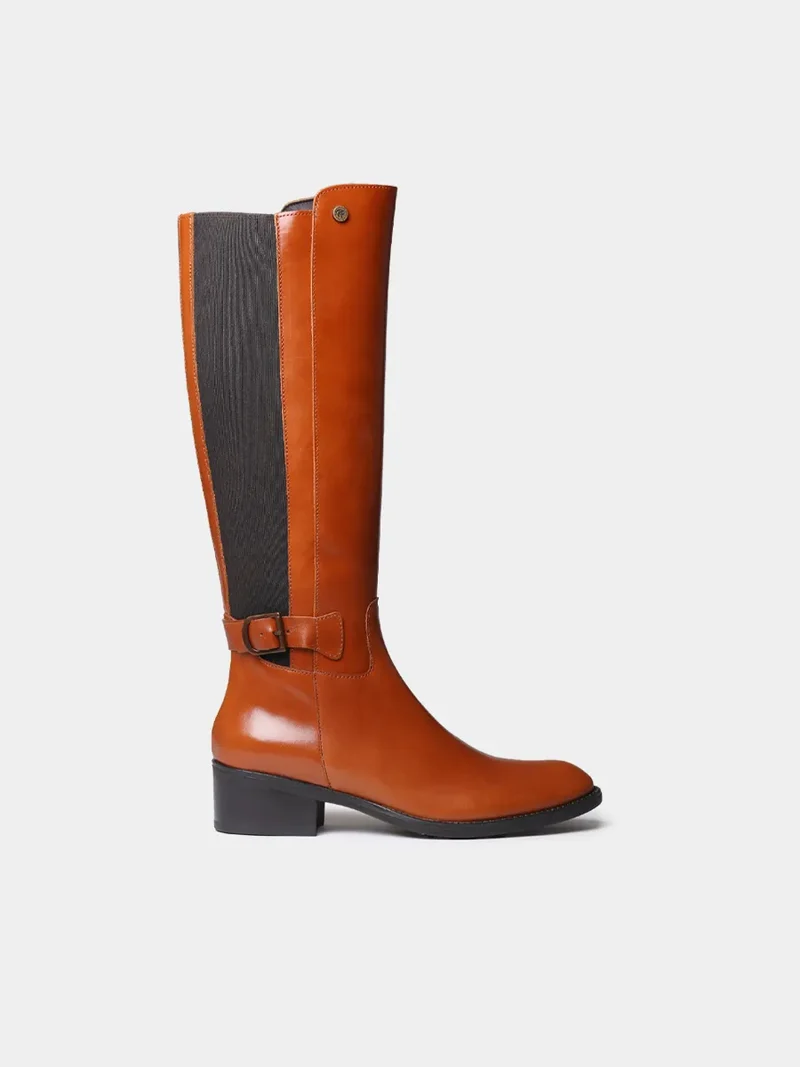 Bota alta para mujer en piel | TACOMA-P