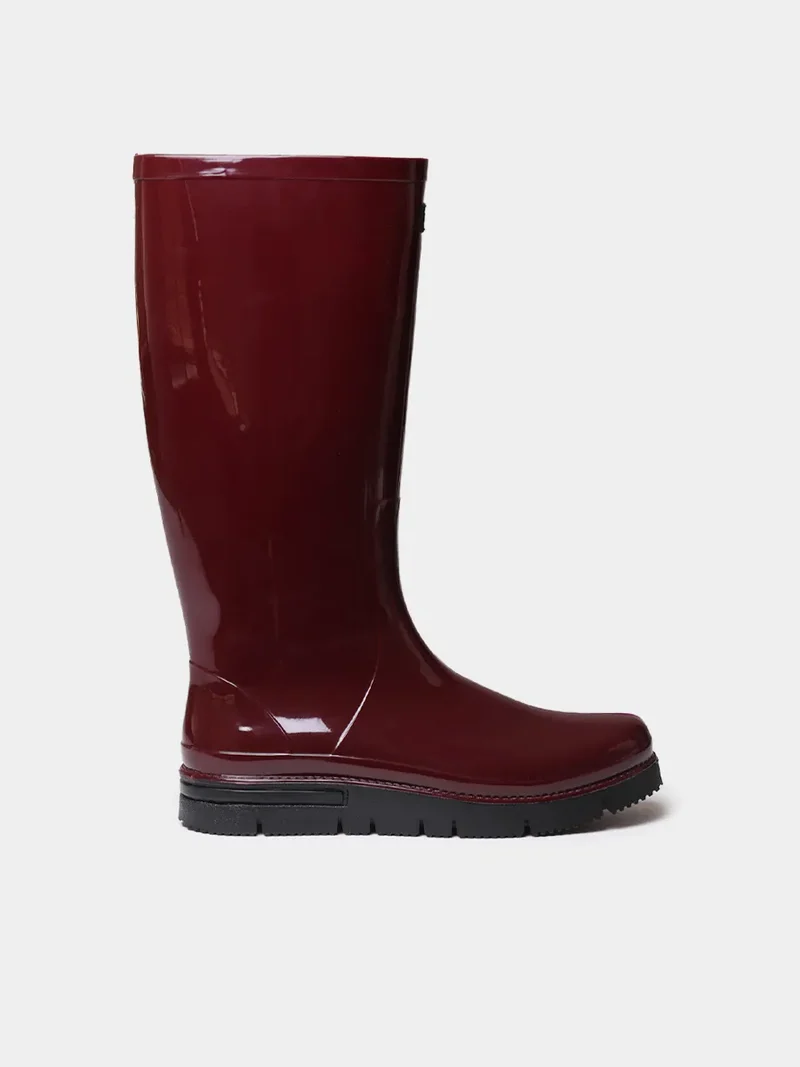 Bota de agua para mujer en goma con acabado brillante | CLERMONT
