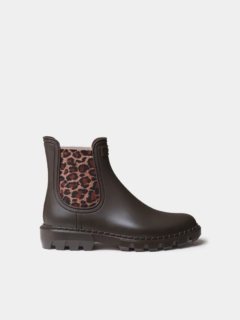 Botines de agua para mujer con elásticos en animal print | CLAYTON