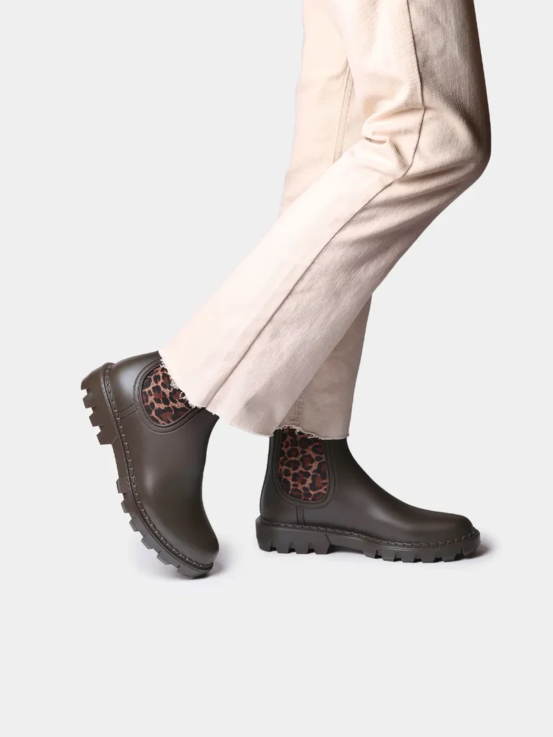 Botines de agua para mujer con elásticos en animal print | CLAYTON