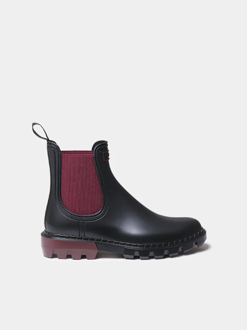 Botines de lluvia para mujer con gomas en contraste | CAEN