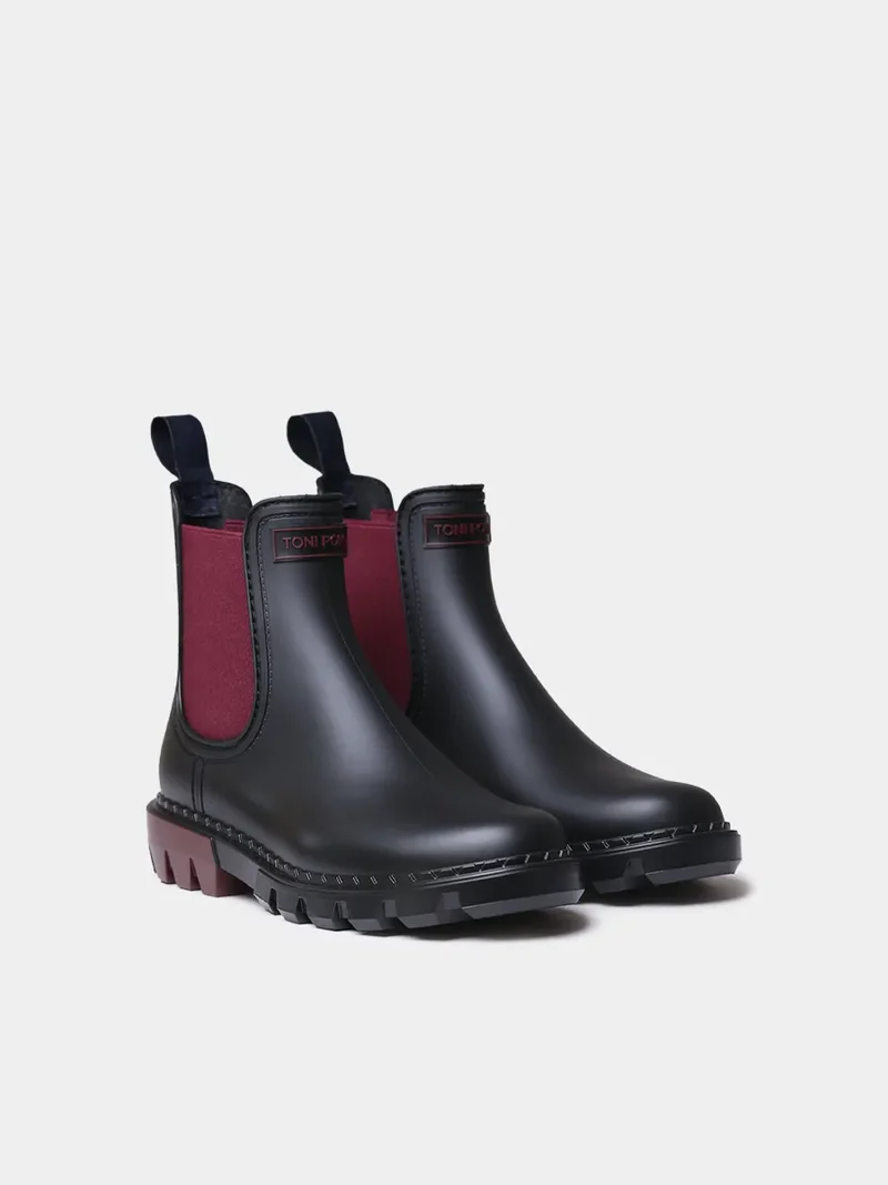 Botines de lluvia para mujer con gomas en contraste | CAEN