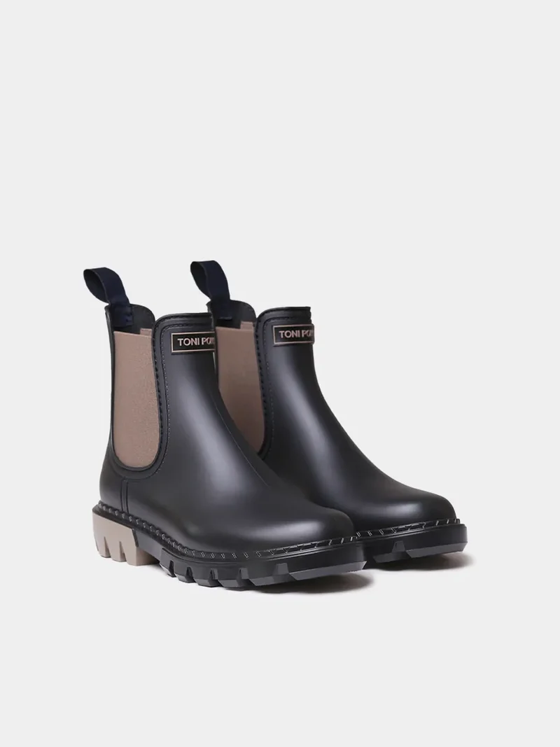 Botines de lluvia para mujer con gomas en contraste | CAEN