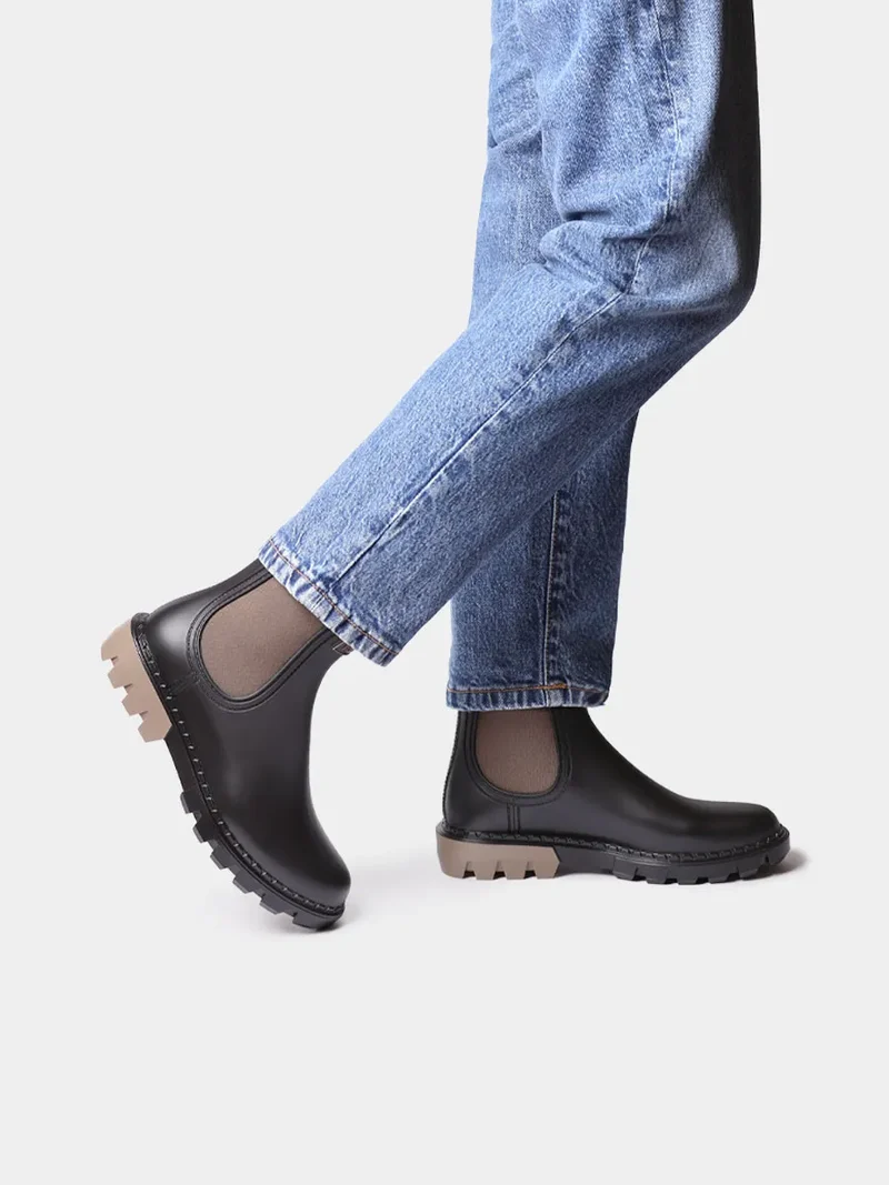 Botines de lluvia para mujer con gomas en contraste | CAEN