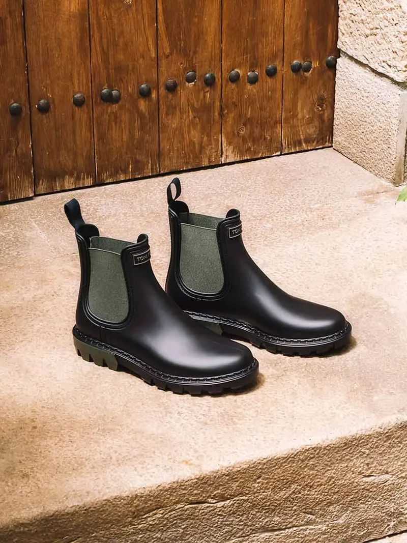 Botines de lluvia para mujer con gomas en contraste | CAEN
