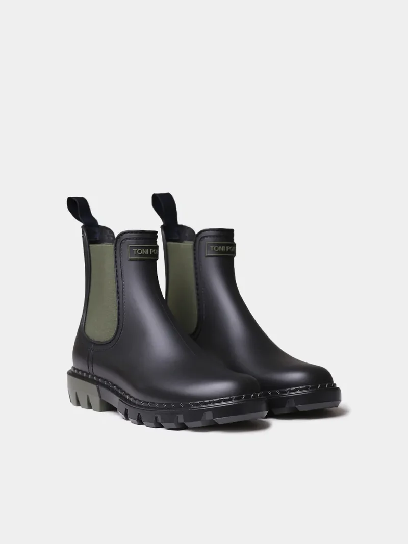 Botines de lluvia para mujer con gomas en contraste | CAEN