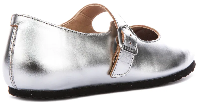 Birkenstock Santa Clarita In Silver For Women | Regular Fit