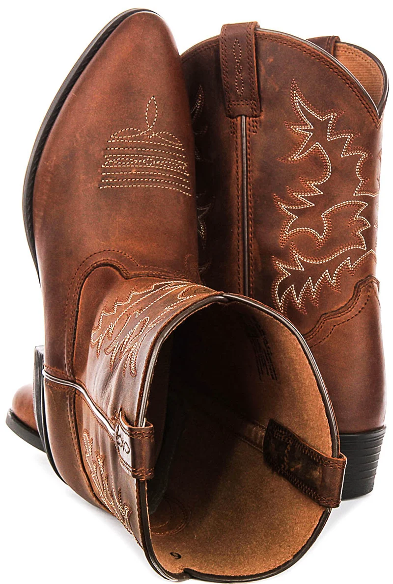 Ariat Heritage R Toe In Brown For Juniors