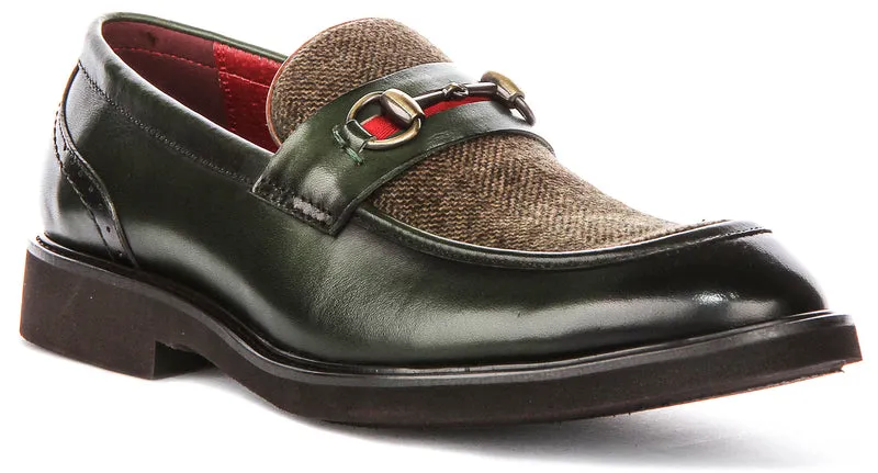 Justinreess England Tristian Twe In Dark Green For Men