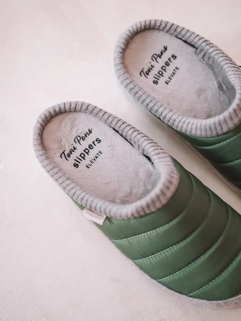 Slippers acolchadas tipo zueco con cuña para mujer | ALINS