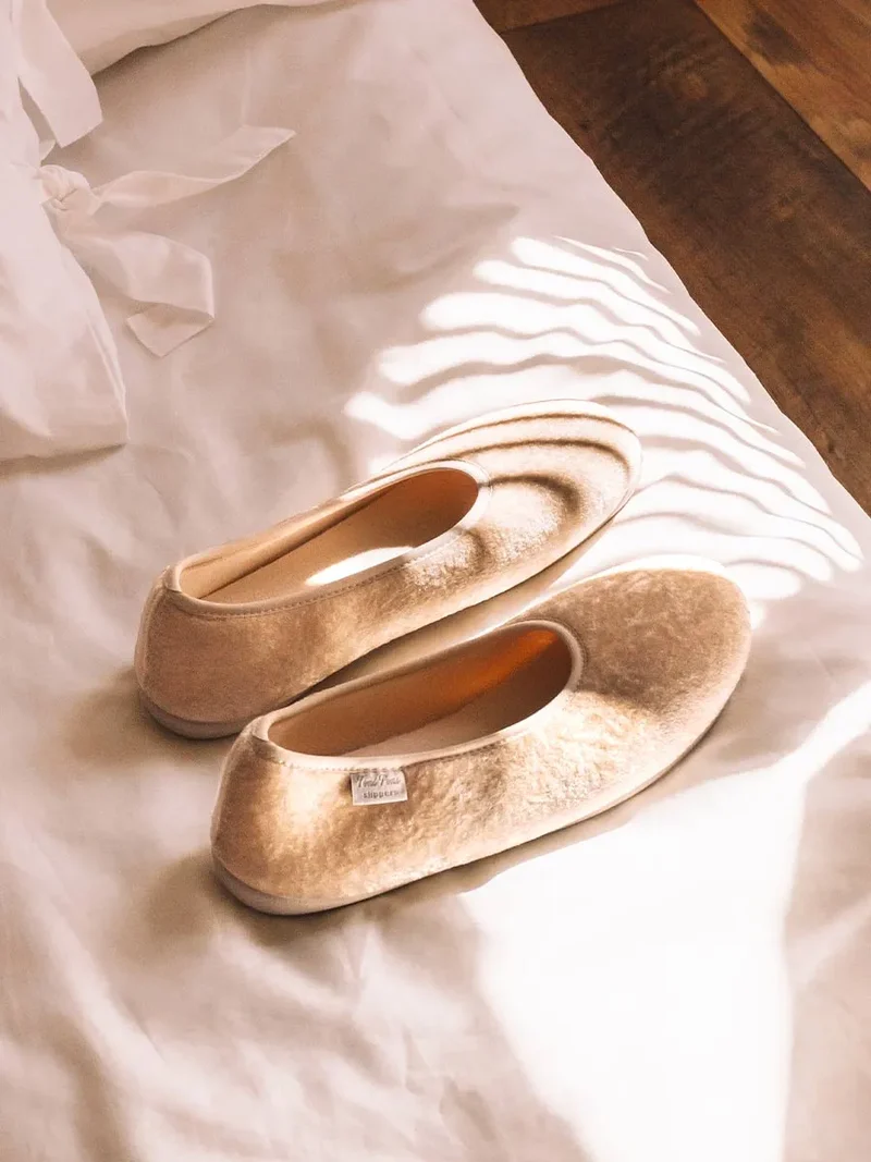 Zapatillas tipo bailarina de terciopelo para mujer | ALTEA
