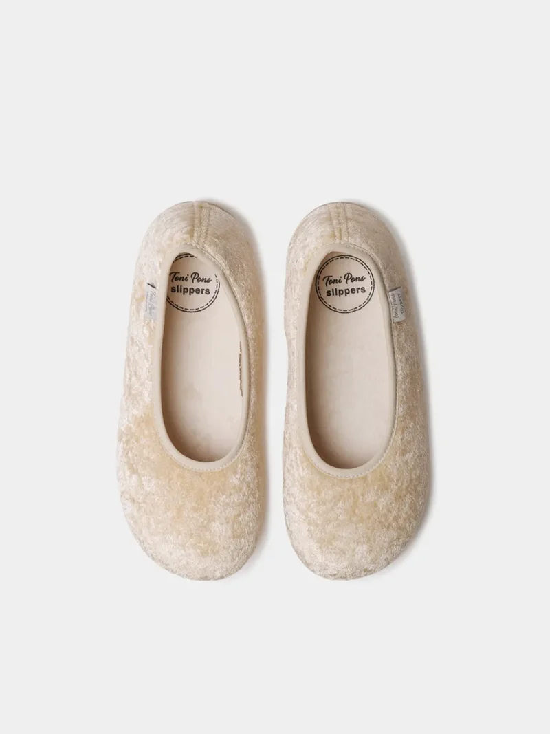 Zapatillas tipo bailarina de terciopelo para mujer | ALTEA