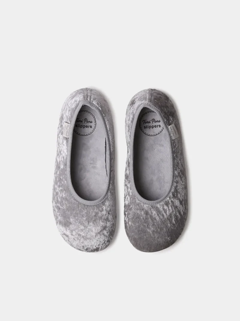 Zapatillas tipo bailarina de terciopelo para mujer | ALTEA