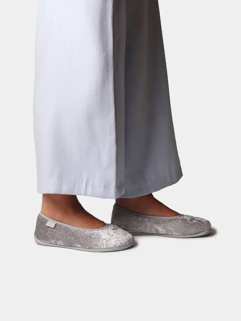 Zapatillas tipo bailarina de terciopelo para mujer | ALTEA