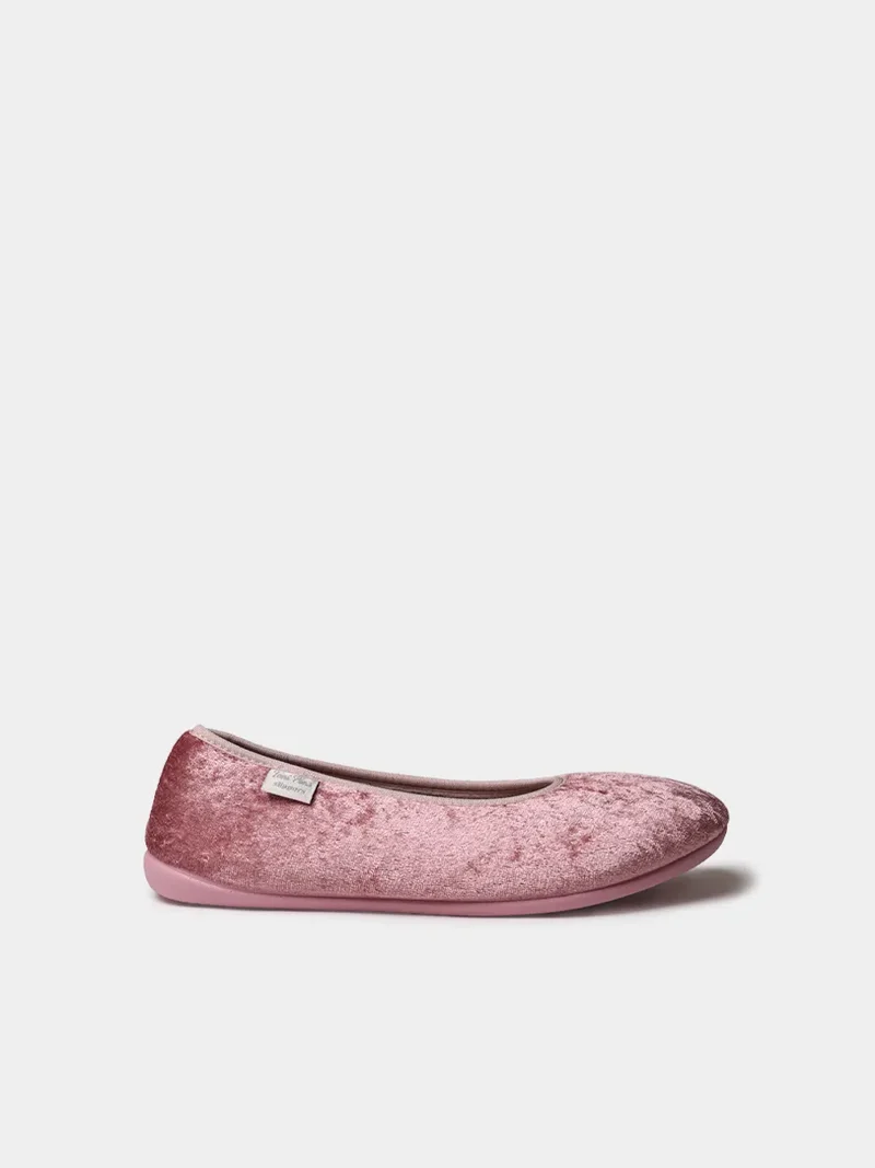 Zapatillas tipo bailarina de terciopelo para mujer | ALTEA
